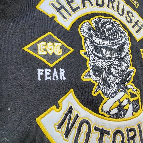 Headrush Notorious Motorcycle Crop Hoodie Sweatshirt (S) - Picture 7 of 8